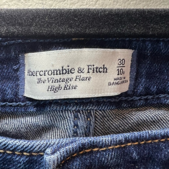 Abercrombie & Fitch Womens The Vintage Flare High Rise Jeans Medium Wash Size 10 - Picture 3 of 13